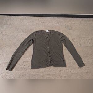 Fair indigo Size Small Olive green organic cotton sweater